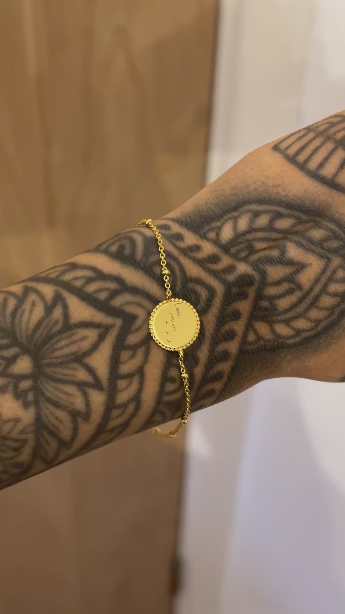 Gold Coin Disc Bracelet
