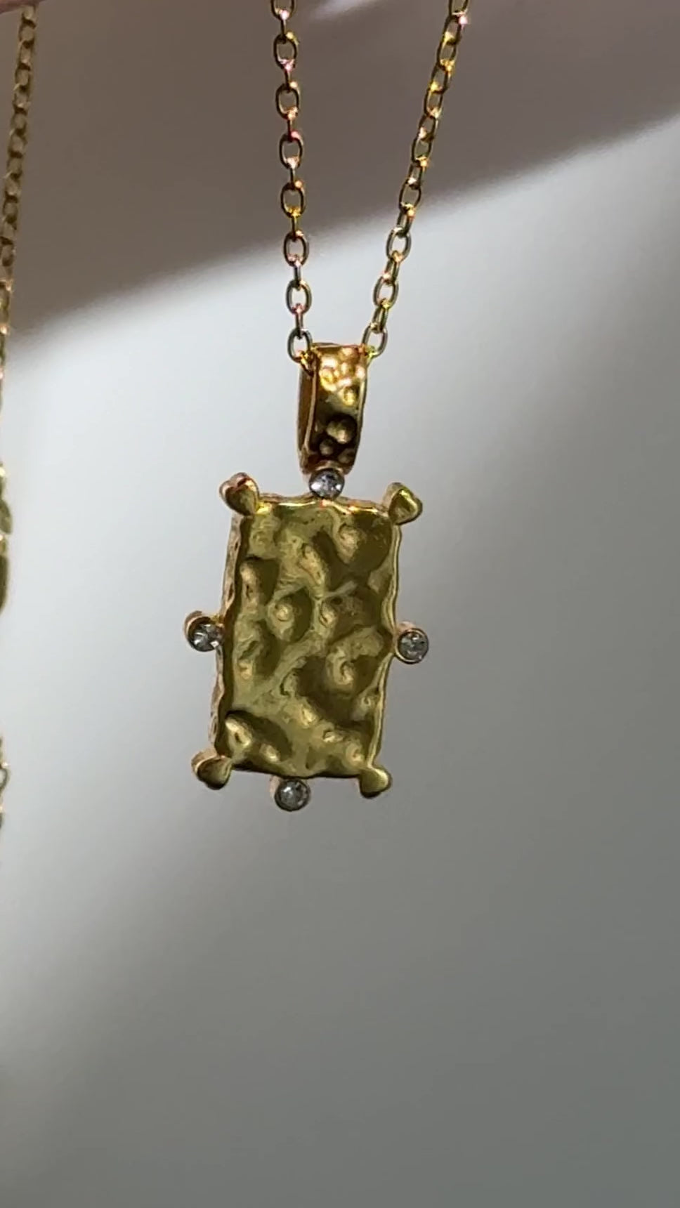Hammered Vintage Love Letter Necklace